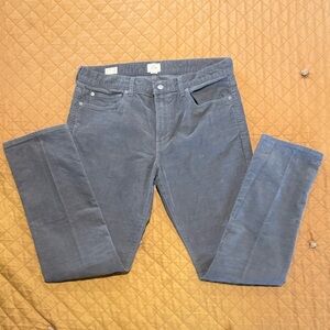 J. Crew Men's Charcoal 770 style Corduroy Jeans 34 X 32